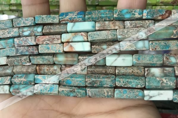 CDE1482 15.5 inches 4*13mm cuboid sea sediment jasper beads