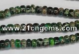 CDE159 15.5 inches 4*6mm rondelle dyed sea sediment jasper beads