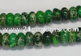 CDE161 15.5 inches 6*10mm rondelle dyed sea sediment jasper beads