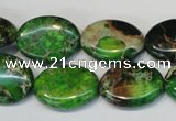 CDE183 15.5 inches 15*20mm oval dyed sea sediment jasper beads