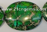 CDE189 15.5 inches 35*45mm oval dyed sea sediment jasper beads