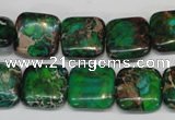 CDE193 15.5 inches 14*14mm square dyed sea sediment jasper beads