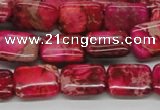 CDE20 15.5 inches 12*16mm rectangle dyed sea sediment jasper beads