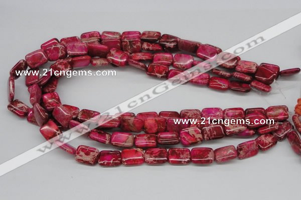 CDE20 15.5 inches 12*16mm rectangle dyed sea sediment jasper beads