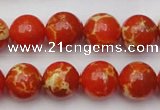 CDE2004 15.5 inches 12mm round dyed sea sediment jasper beads