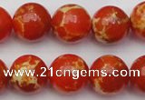 CDE2005 15.5 inches 14mm round dyed sea sediment jasper beads