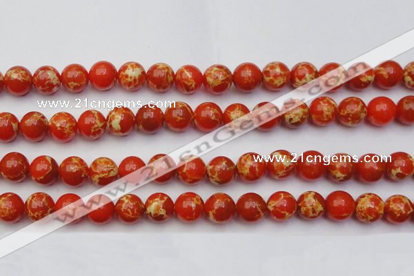 CDE2005 15.5 inches 14mm round dyed sea sediment jasper beads