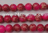 CDE2011 15.5 inches 4mm round dyed sea sediment jasper beads