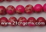 CDE2013 15.5 inches 8mm round dyed sea sediment jasper beads