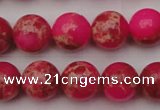 CDE2015 15.5 inches 12mm round dyed sea sediment jasper beads