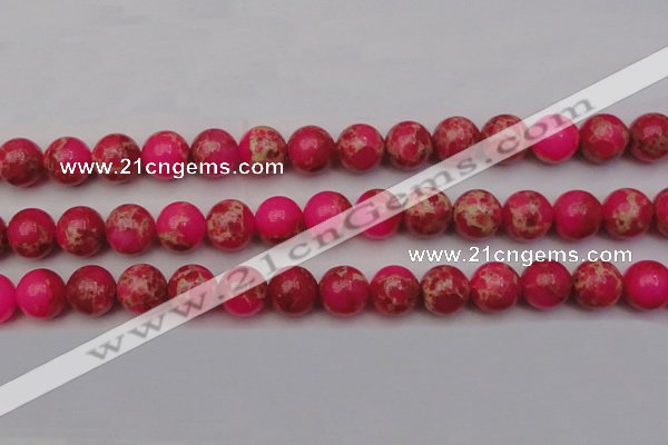 CDE2016 15.5 inches 14mm round dyed sea sediment jasper beads