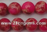 CDE2017 15.5 inches 16mm round dyed sea sediment jasper beads