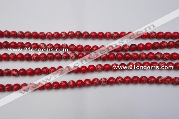 CDE2022 15.5 inches 4mm round dyed sea sediment jasper beads