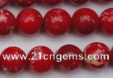 CDE2026 15.5 inches 12mm round dyed sea sediment jasper beads
