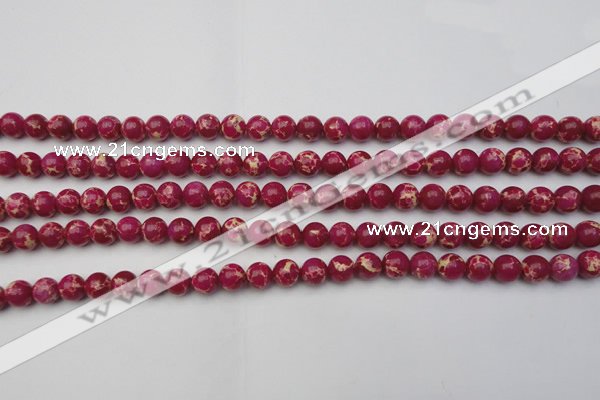 CDE2033 15.5 inches 4mm round dyed sea sediment jasper beads