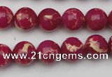 CDE2035 15.5 inches 8mm round dyed sea sediment jasper beads