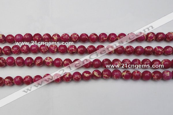 CDE2035 15.5 inches 8mm round dyed sea sediment jasper beads