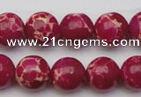 CDE2037 15.5 inches 12mm round dyed sea sediment jasper beads