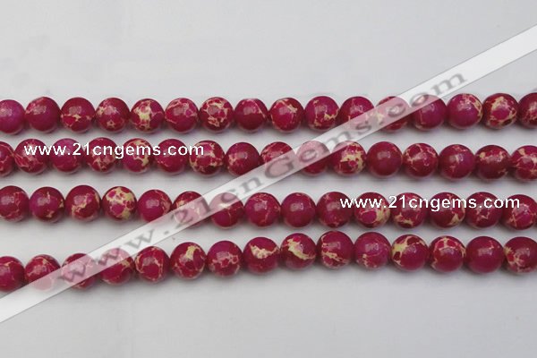 CDE2037 15.5 inches 12mm round dyed sea sediment jasper beads