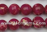 CDE2038 15.5 inches 14mm round dyed sea sediment jasper beads