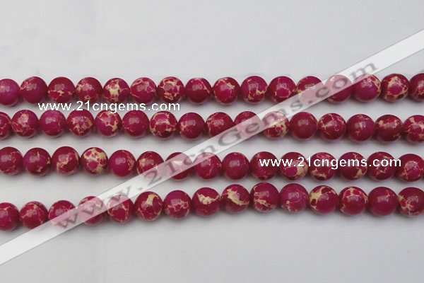 CDE2038 15.5 inches 14mm round dyed sea sediment jasper beads