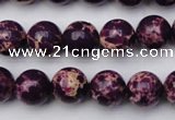 CDE2046 15.5 inches 8mm round dyed sea sediment jasper beads