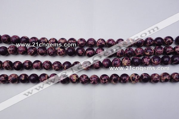 CDE2046 15.5 inches 8mm round dyed sea sediment jasper beads