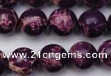 CDE2049 15.5 inches 14mm round dyed sea sediment jasper beads