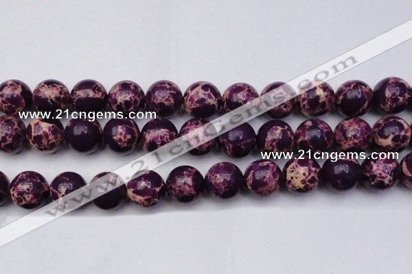 CDE2053 15.5 inches 22mm round dyed sea sediment jasper beads