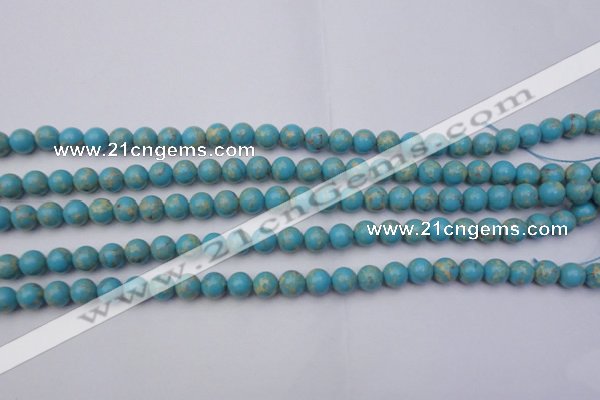 CDE2055 15.5 inches 4mm round dyed sea sediment jasper beads