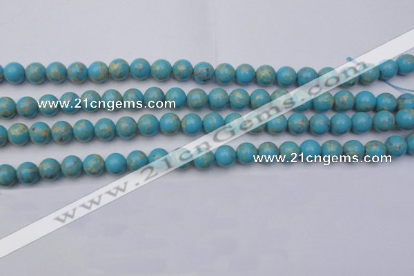 CDE2057 15.5 inches 8mm round dyed sea sediment jasper beads