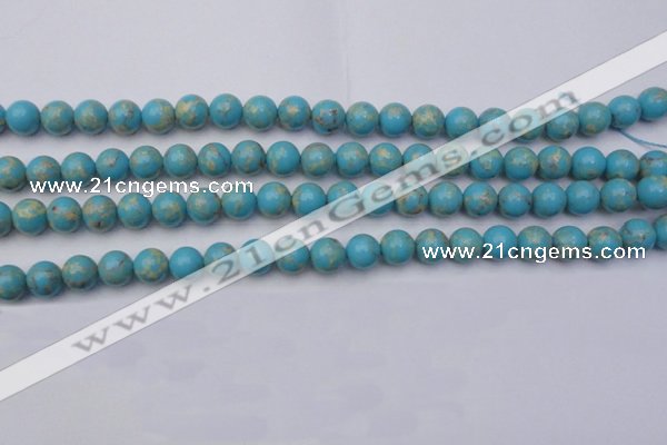 CDE2058 15.5 inches 10mm round dyed sea sediment jasper beads