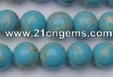 CDE2059 15.5 inches 12mm round dyed sea sediment jasper beads