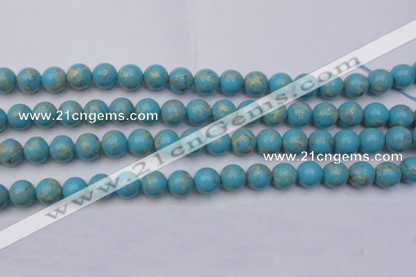 CDE2060 15.5 inches 14mm round dyed sea sediment jasper beads