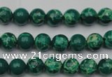 CDE2077 15.5 inches 4mm round dyed sea sediment jasper beads