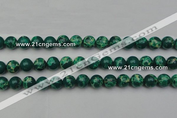 CDE2082 15.5 inches 14mm round dyed sea sediment jasper beads