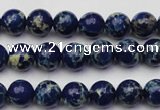 CDE2088 15.5 inches 4mm round dyed sea sediment jasper beads