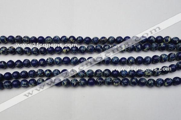 CDE2089 15.5 inches 6mm round dyed sea sediment jasper beads