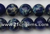 CDE2092 15.5 inches 12mm round dyed sea sediment jasper beads