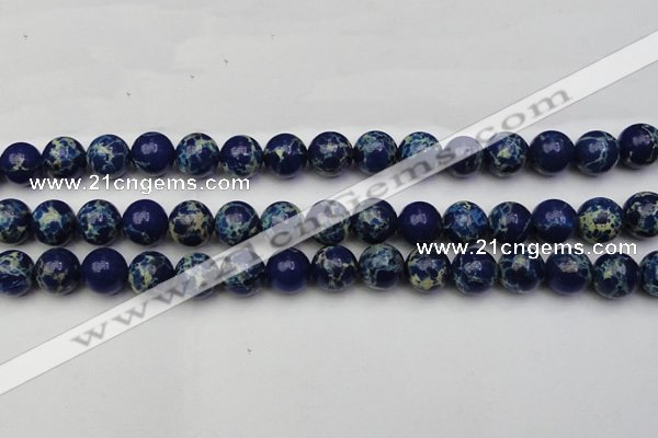 CDE2093 15.5 inches 14mm round dyed sea sediment jasper beads