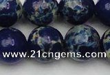 CDE2094 15.5 inches 16mm round dyed sea sediment jasper beads