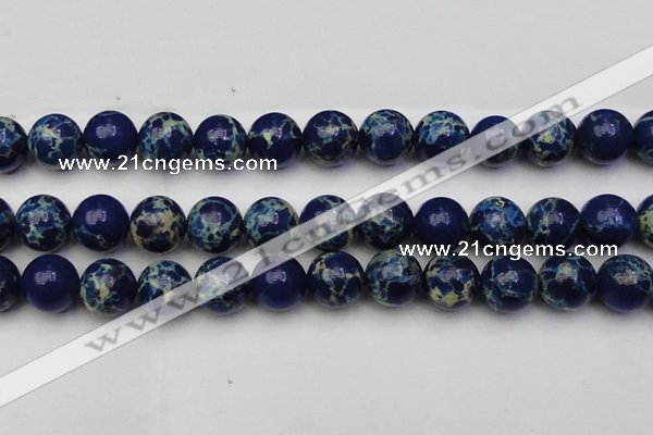 CDE2094 15.5 inches 16mm round dyed sea sediment jasper beads