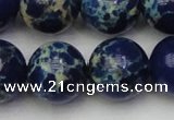 CDE2095 15.5 inches 18mm round dyed sea sediment jasper beads