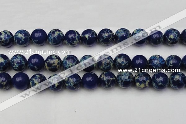 CDE2095 15.5 inches 18mm round dyed sea sediment jasper beads