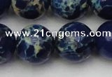 CDE2096 15.5 inches 20mm round dyed sea sediment jasper beads