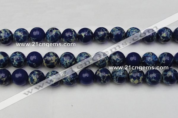 CDE2096 15.5 inches 20mm round dyed sea sediment jasper beads