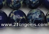 CDE2097 15.5 inches 22mm round dyed sea sediment jasper beads