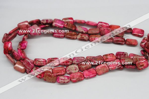 CDE21 15.5 inches 13*18mm rectangle dyed sea sediment jasper beads