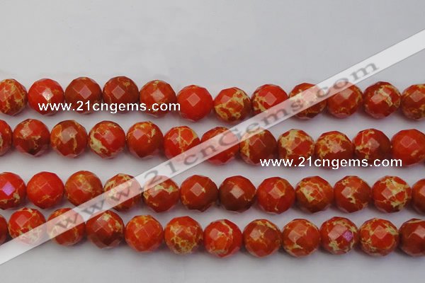 CDE2108 15.5 inches 22mm faceted round dyed sea sediment jasper beads