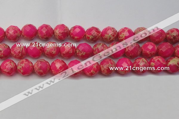 CDE2118 15.5 inches 22mm faceted round dyed sea sediment jasper beads